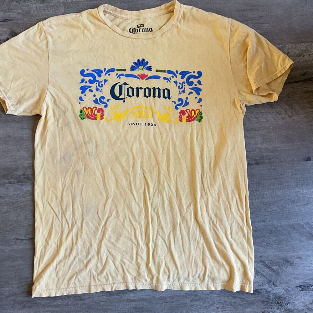 Corona Large Yellow Short Sleeve T Shirt